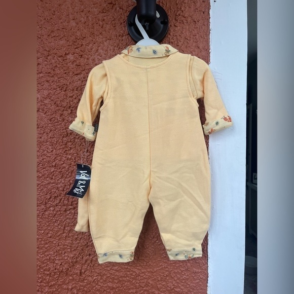 Vintage Val&Mik Baby Overalls. Size 6 Months. Caterpillar. Yellow - Picture 8 of 9